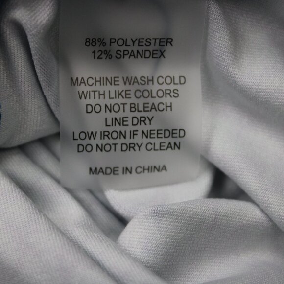 Redvanly Polo Shirt Mens XL Green Geometric Polyester Stretch S/S Pullover - Picture 8 of 12